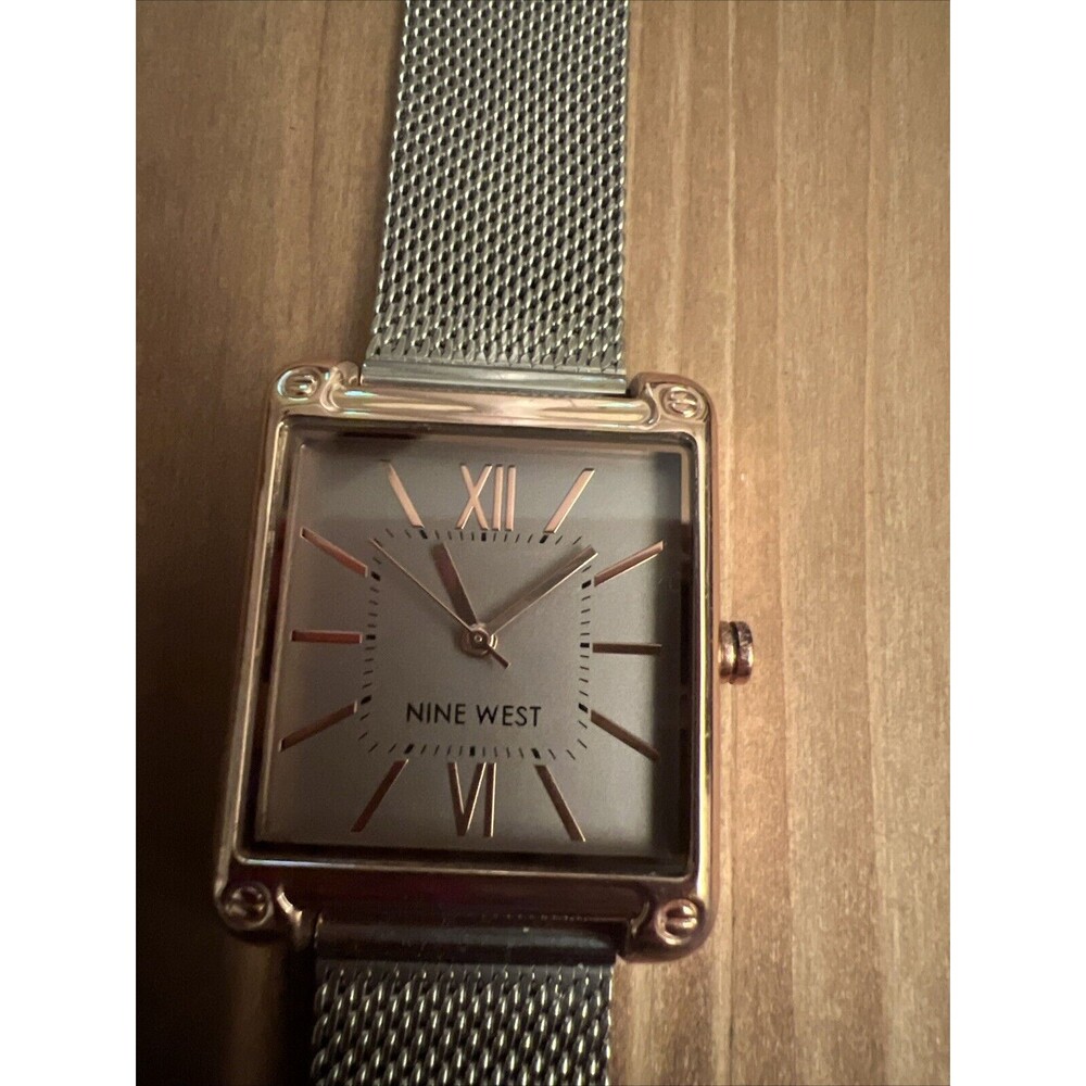 Nine West Silver tone and rose gold tone Ladies Watch new battery